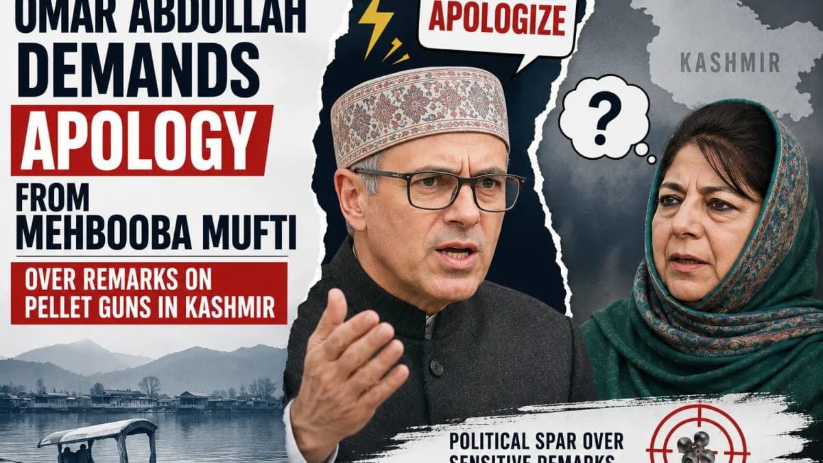 Omar Abdullah Demands Apology From Mehbooba Mufti Over Remarks on Pellet Guns in Kashmir