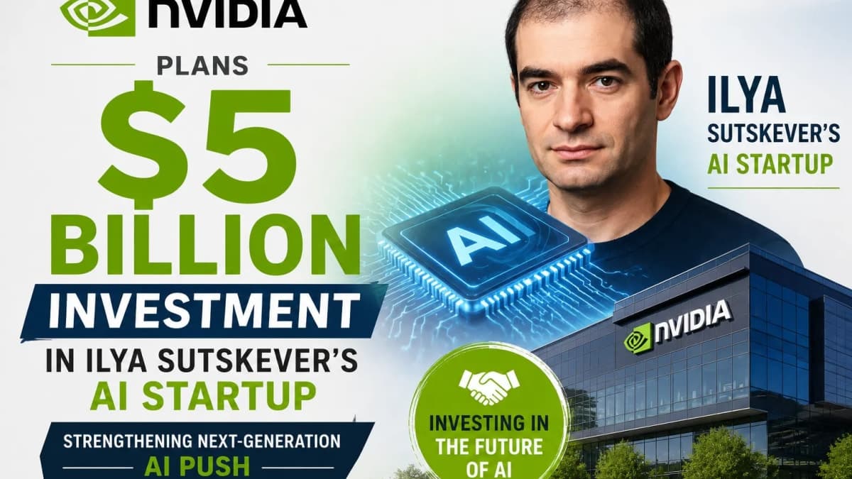 Nvidia Plans $5 Billion Investment in Ilya Sutskever's AI Startup, Strengthening Next-Generation AI Push