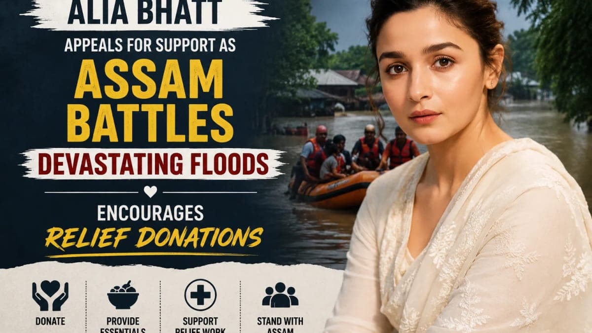 Alia Bhatt Appeals for Support as Assam Battles Devastating Floods, Encourages Relief Donations