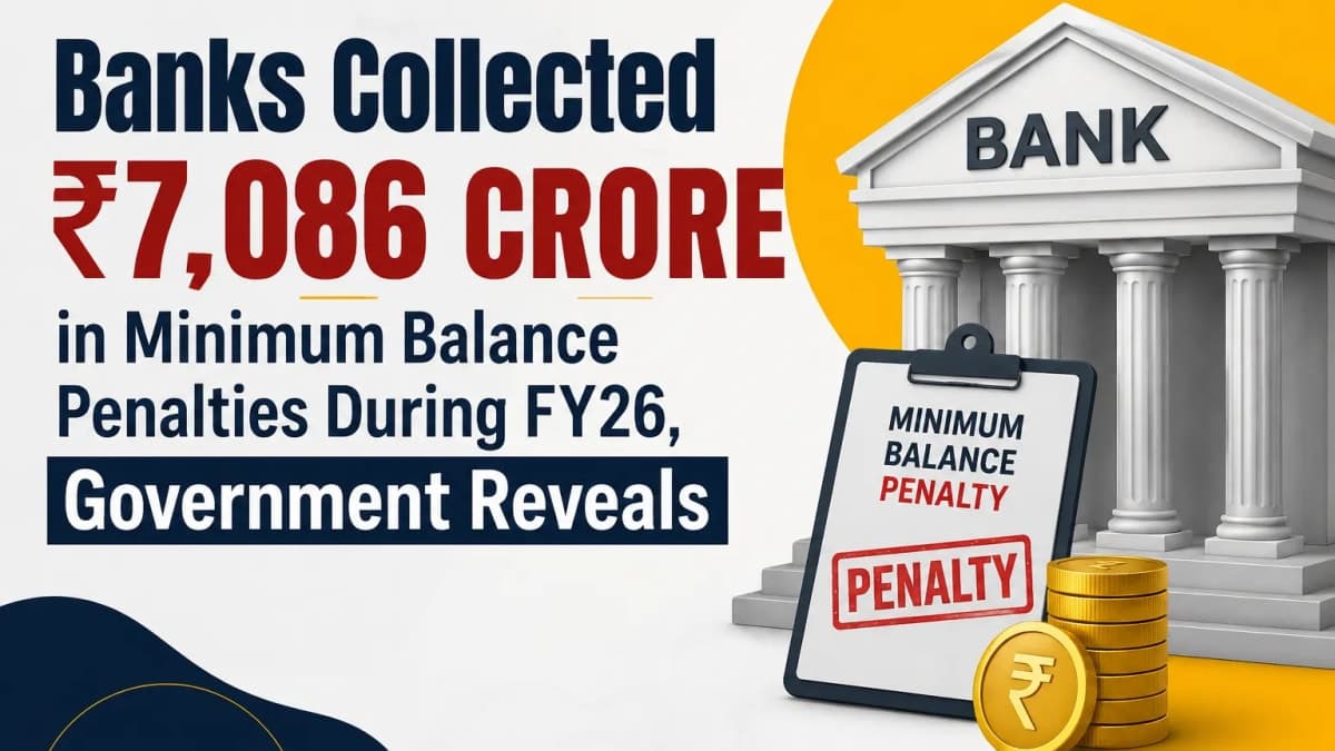 Banks Collected ₹7,086 Crore in Minimum Balance Penalties During FY26, Government Reveals