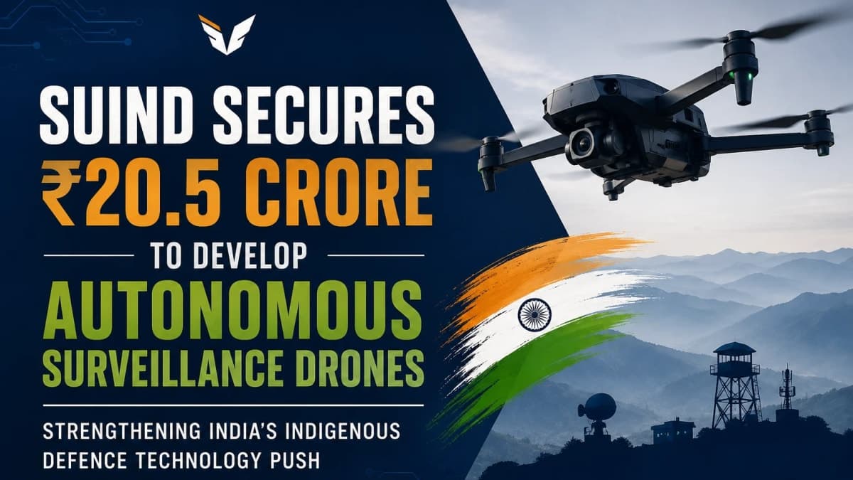 SUIND Secures ₹20.5 Crore to Develop Autonomous Surveillance Drones, Strengthening India's Indigenous Defence Technology Push