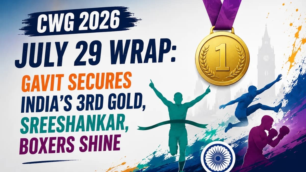 CWG 2026 July 29 Wrap: Dilip Gavit Clinches India’s Third Gold as Sreeshankar and Boxers Power Strong Medal Charge