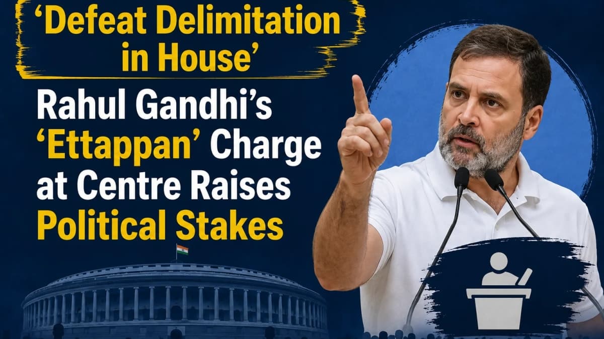 ‘Defeat Delimitation in House’: Rahul Gandhi’s ‘Ettappan’ Charge at Centre Raises Political Stakes
