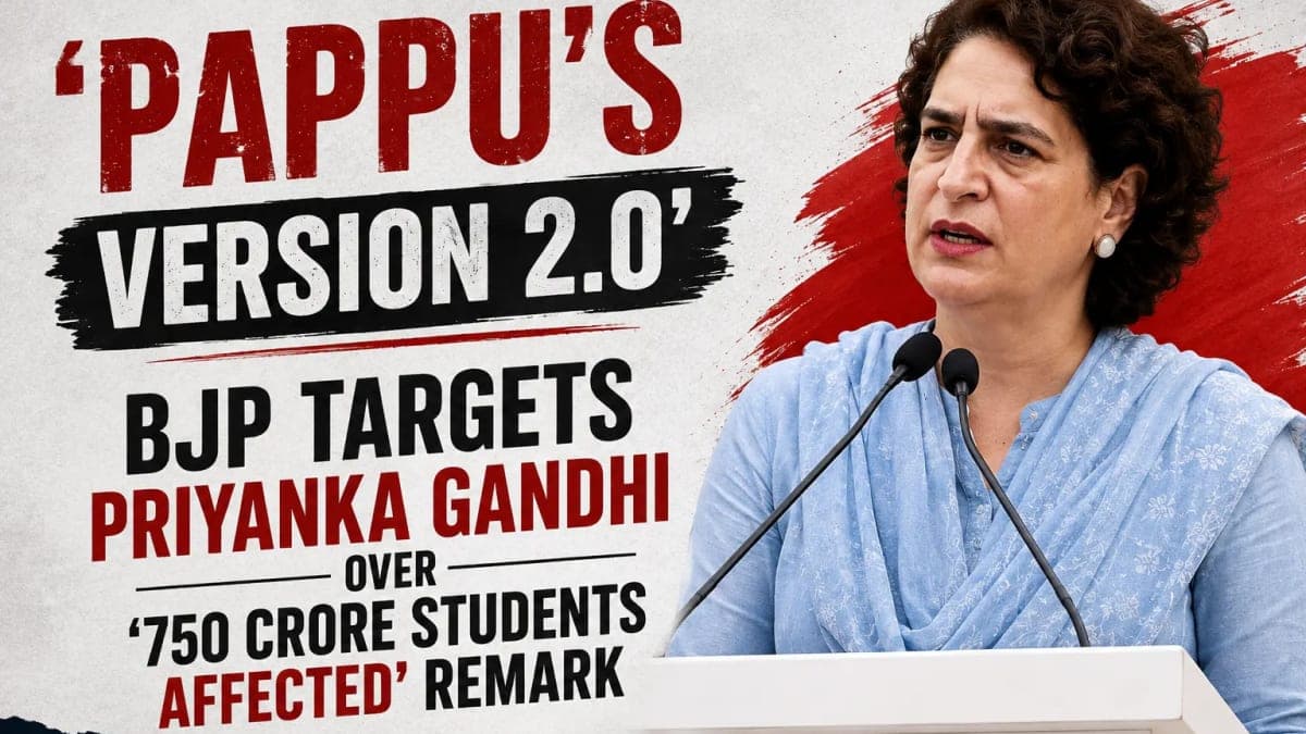 ‘Pappu’s Version 2.0’: BJP Targets Priyanka Gandhi Over ‘750 Crore Students Affected’ Remark