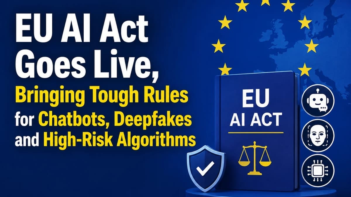EU AI Act Goes Live, Bringing Tough Rules for Chatbots, Deepfakes and High-Risk Algorithms