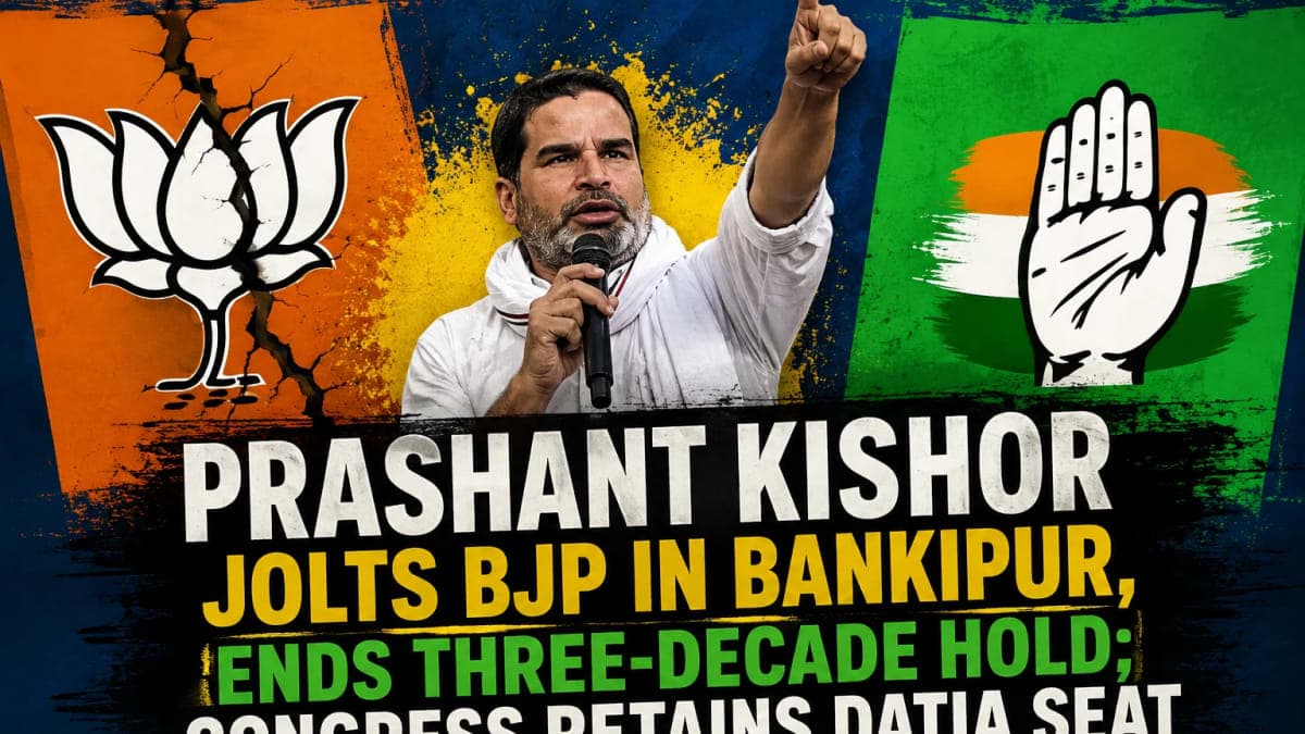 Prashant Kishor Jolts BJP in Bankipur, Ends Three-Decade Hold; Congress Retains Datia Seat