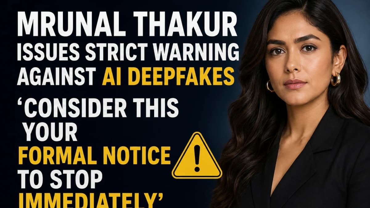 Mrunal Thakur Issues Strict Warning Against AI Deepfakes: ‘Consider This Your Formal Notice to Stop Immediately’