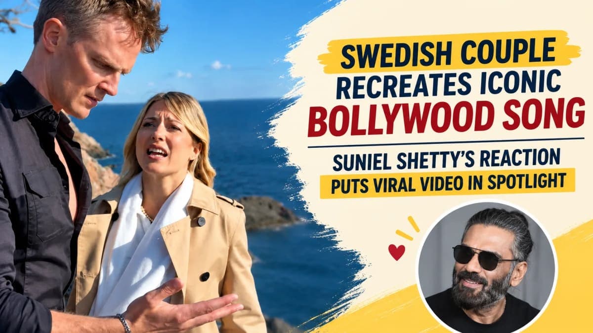 Swedish Couple Recreates Iconic Bollywood Song, Suniel Shetty’s Reaction Puts Viral Video in Spotlight