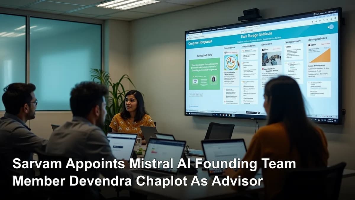 Sarvam Appoints Mistral AI Founding Team Member Devendra Chaplot As Advisor