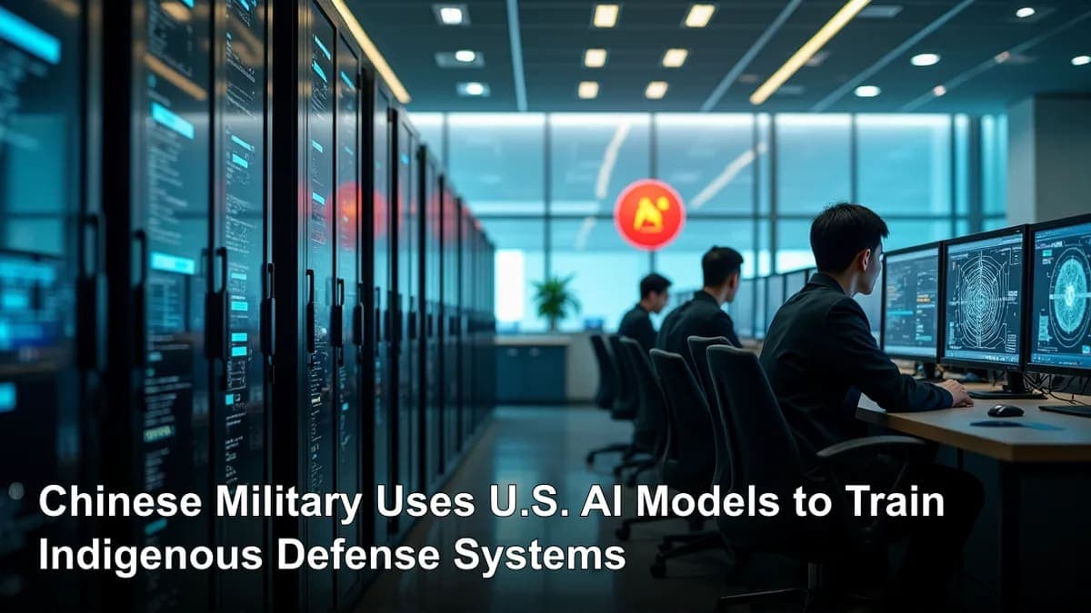 Chinese Military Uses U.S. AI Models to Train Indigenous Defense Systems