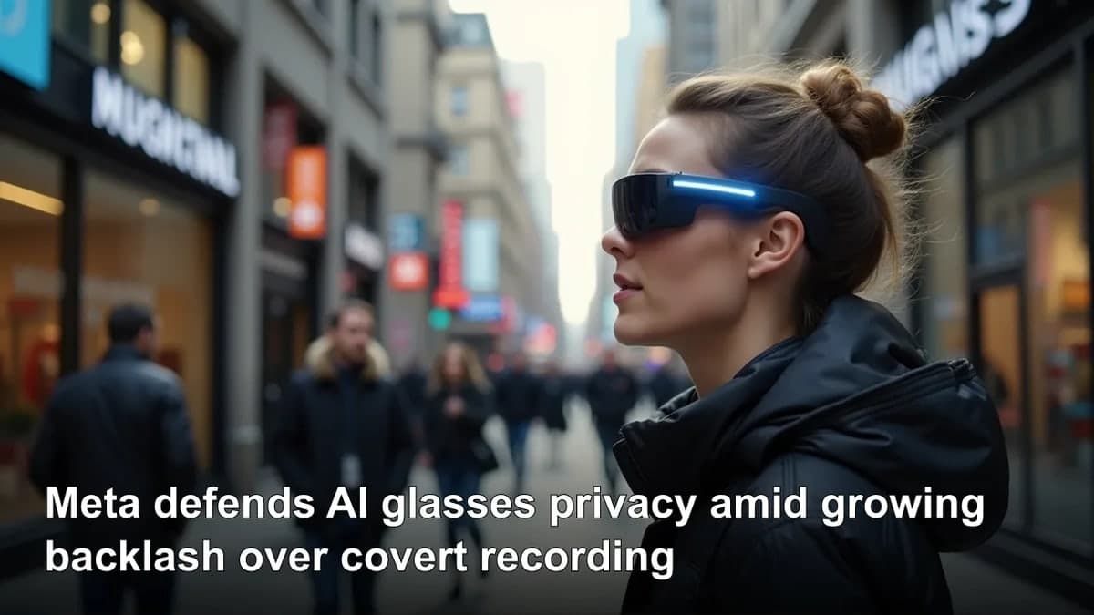 Meta defends AI glasses privacy amid growing backlash over covert recording