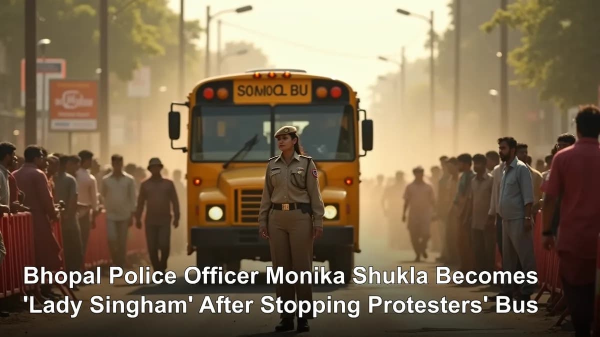 Bhopal Police Officer Monika Shukla Becomes 'Lady Singham' After Stopping Protesters' Bus