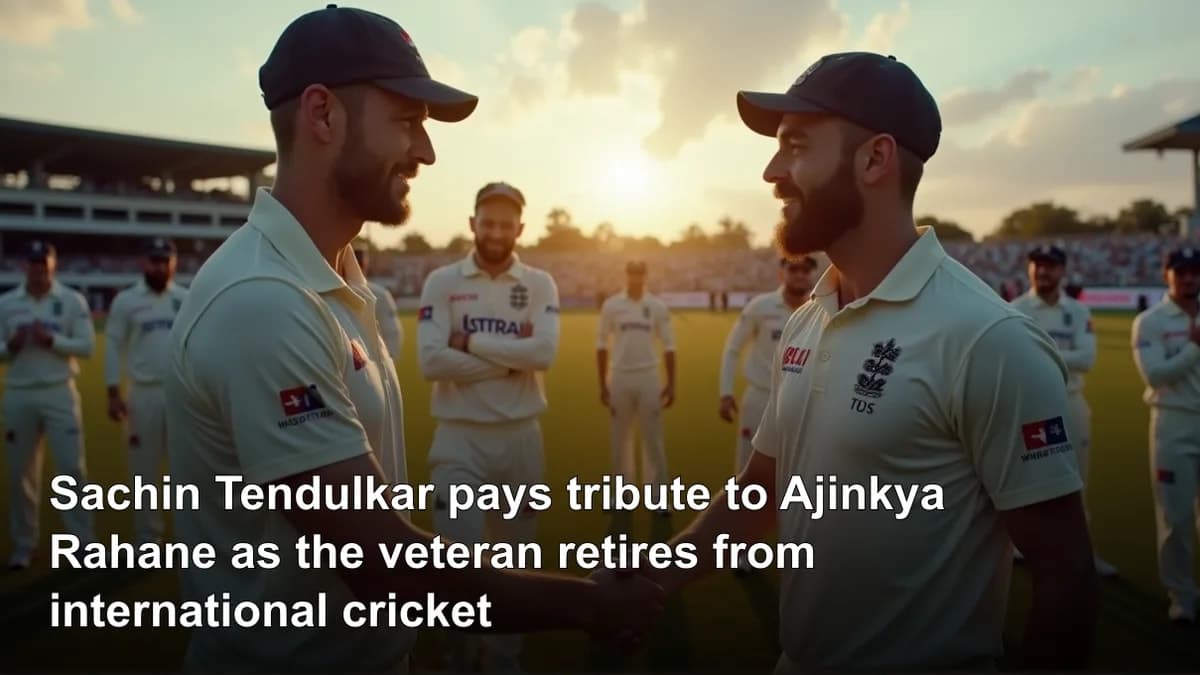 Sachin Tendulkar pays tribute to Ajinkya Rahane as the veteran retires from international cricket