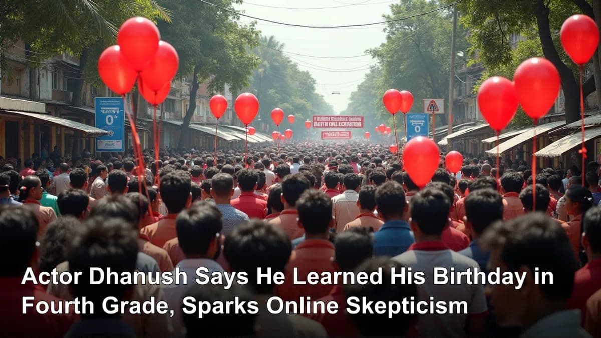 Actor Dhanush Says He Learned His Birthday in Fourth Grade, Sparks Online Skepticism